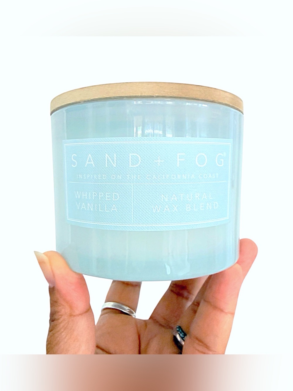 Sand + Fog Whipped Vanilla Scented Candle - Light Blue